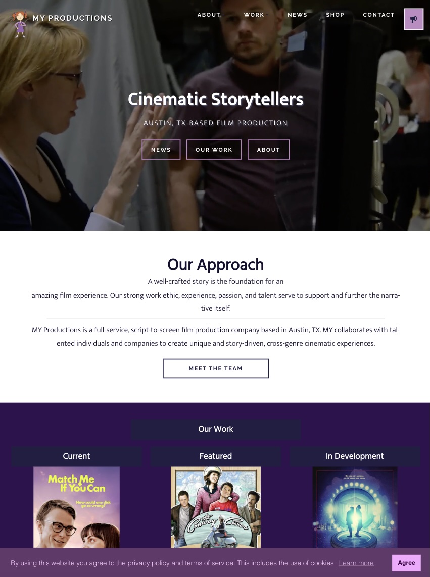 website design for production company